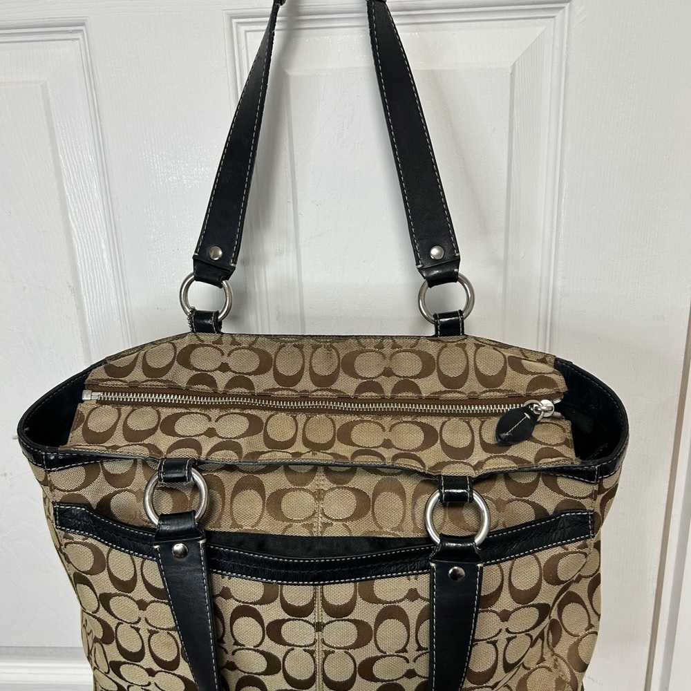 Coach Y2K  Brown and Black Signature Tote - Picture 9 of 13